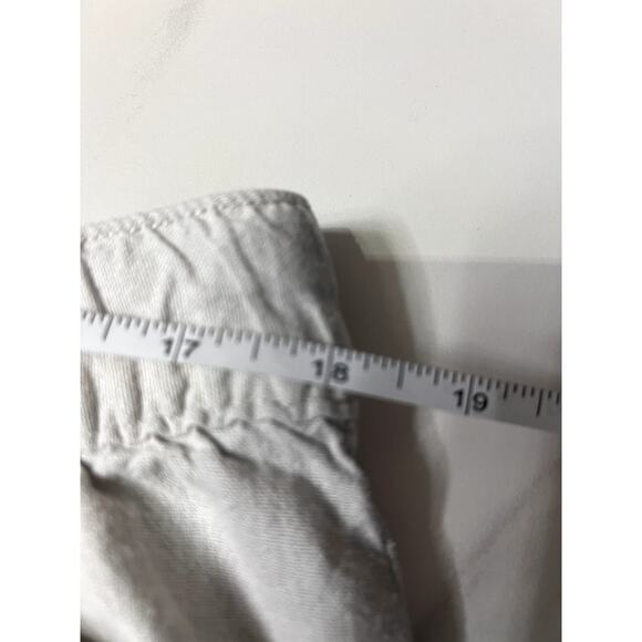 St John's Bay Linen Blend Cream Capri/Cropped Pants Jogger Bottoms Petite XL - Picture 9 of 9